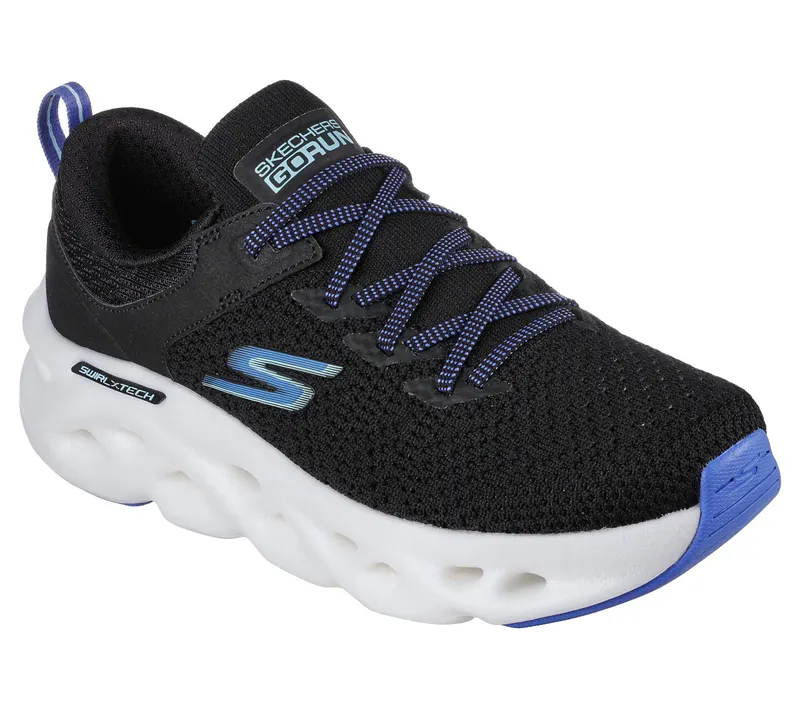 Skechers GO RUN Swirl Tech – Dash Charge – Zwart (128793-BLK)