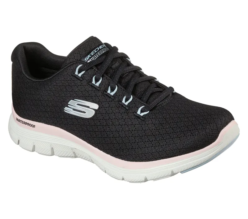 Skechers Flex Appeal 4.0 – Coated Fidelity – Zwart / Roze (149298-BKPK)