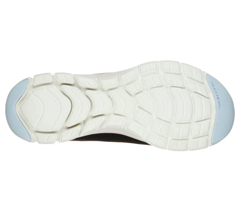 Skechers Flex Appeal 4.0 – Coated Fidelity – Zwart / Roze (149298-BKPK)