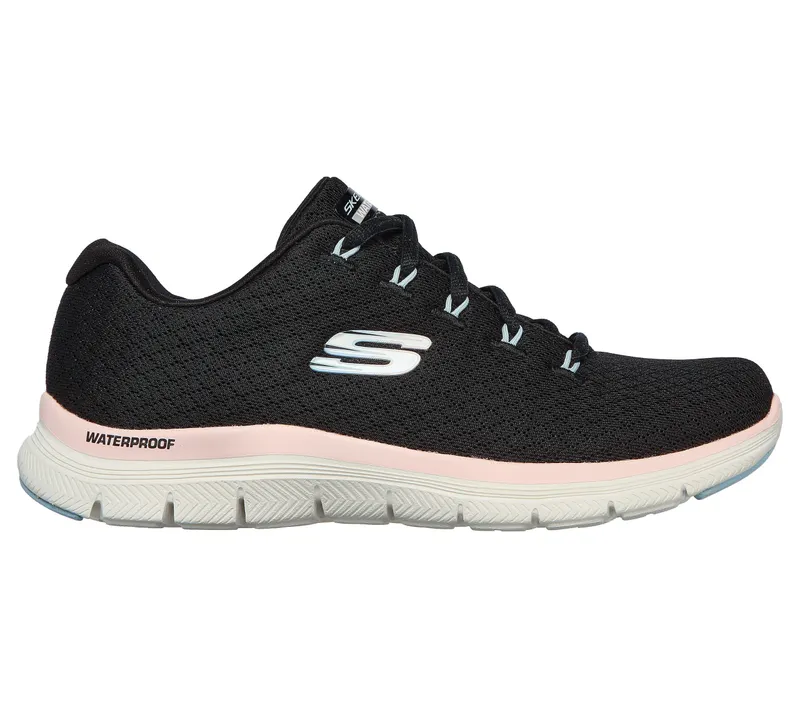 Skechers Flex Appeal 4.0 – Coated Fidelity – Zwart / Roze (149298-BKPK)