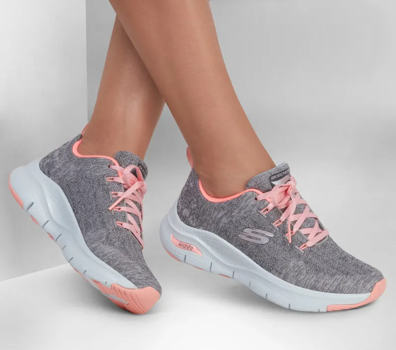 Skechers Skechers Arch Fit – Comfy Wave – Grijs / Roze (149414-GYPK)