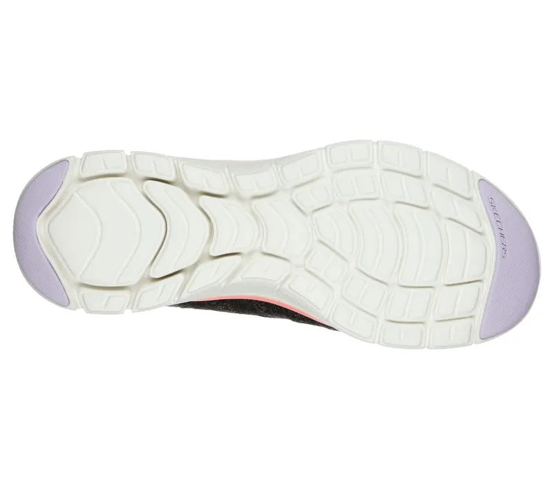 Skechers Flex Appeal 4.0 – Fresh Move – Zwart / Koraal (149570-BKCL)