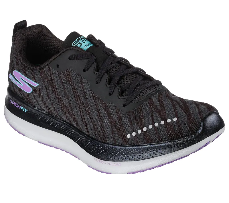 Skechers GO RUN Razor Excess 2 – Zwart / Purper (172035-BKPR)