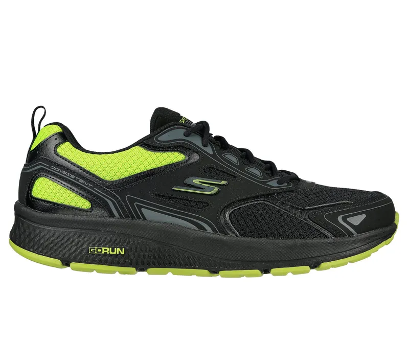 Skechers Skechers GOrun Consistent – Vestige – Zwart / Limoen (220081-BKLM)