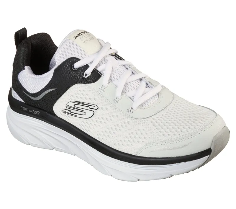 Skechers Relaxed Fit: D’Lux Walker – Wit / Zwart (232044-WBK)