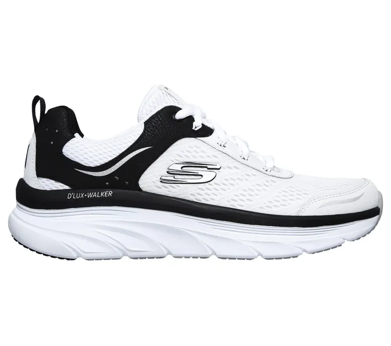 Skechers Relaxed Fit: D’Lux Walker – Wit / Zwart (232044-WBK)