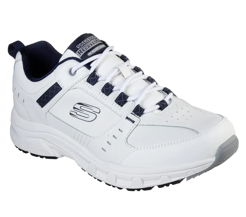 Skechers Relaxed Fit: Oak Canyon – Redwick – Wit / Marine (51896-WNV)