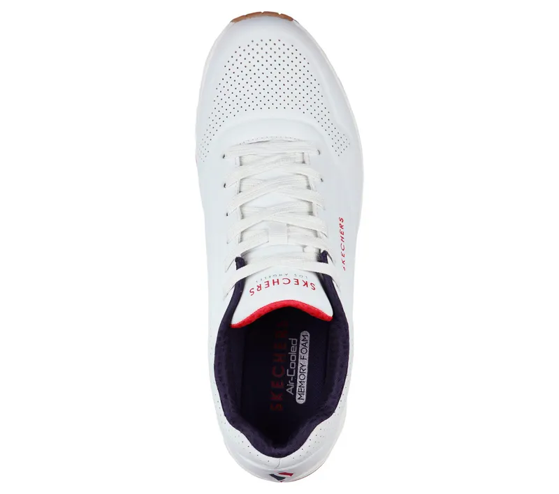 Skechers Uno – Stand On Air – Wit / Marine (52458-WNVR)
