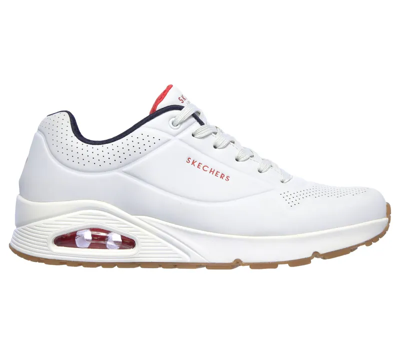 Skechers Uno – Stand On Air – Wit / Marine (52458-WNVR)