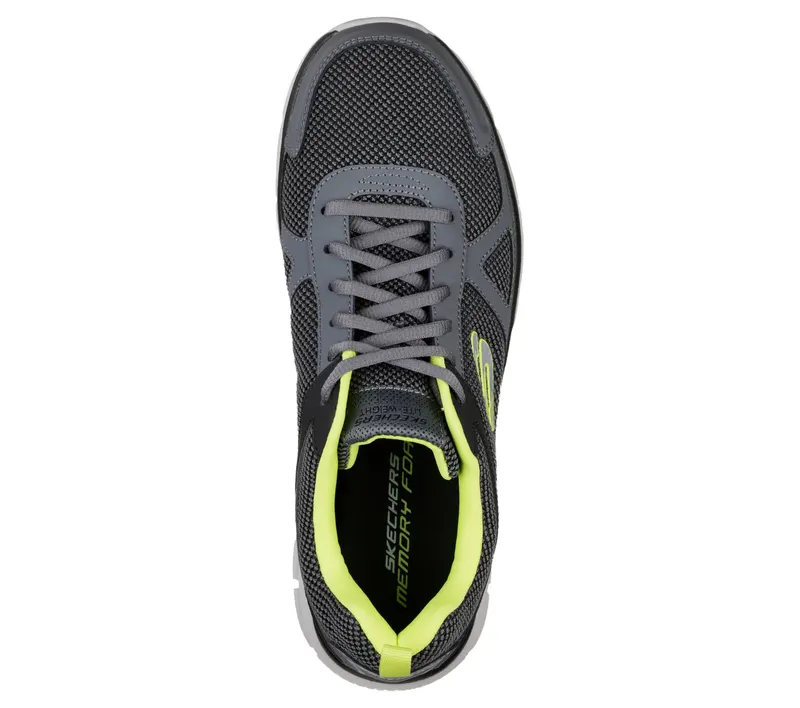 Skechers Track – Bucolo – Houtskool / Limoen (52630-CCLM)
