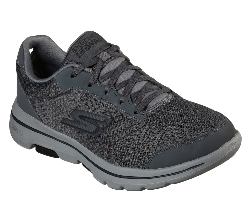 Skechers GO WALK 5 – Qualify – Houtskool / Zwart (55509-CCBK)