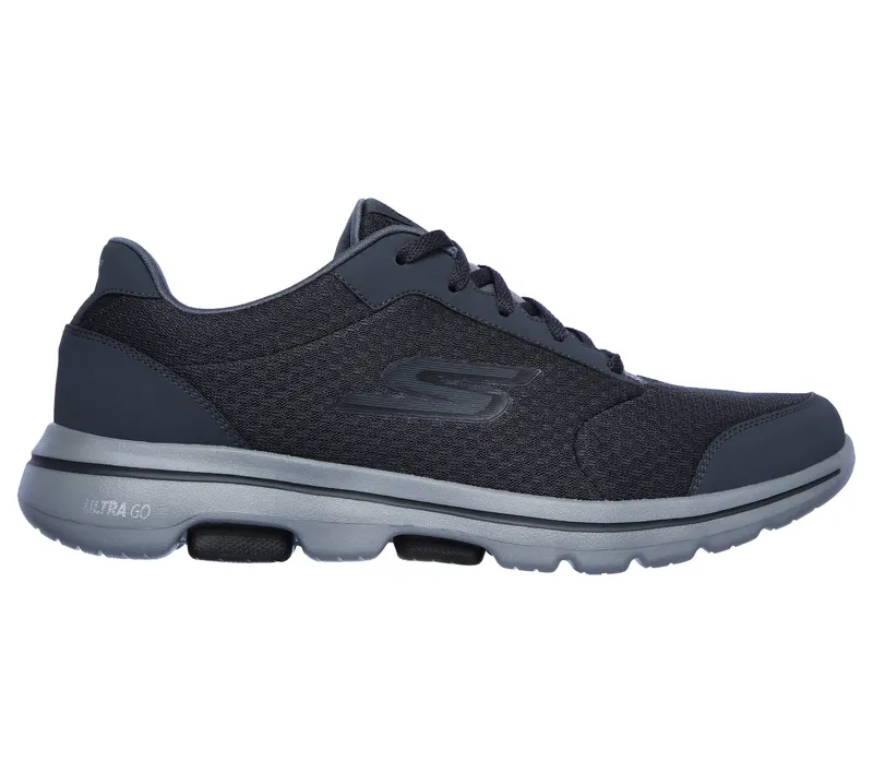 Skechers GO WALK 5 – Qualify – Houtskool / Zwart (55509-CCBK)