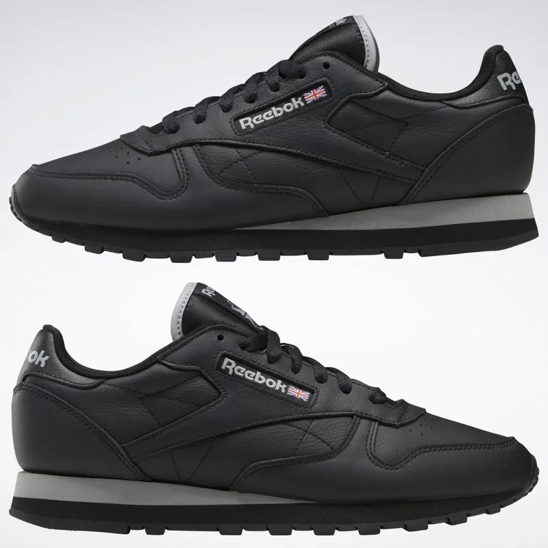 Reebok Classic Leather Schoenen Core Black / Pure Grey 4 / Core Black