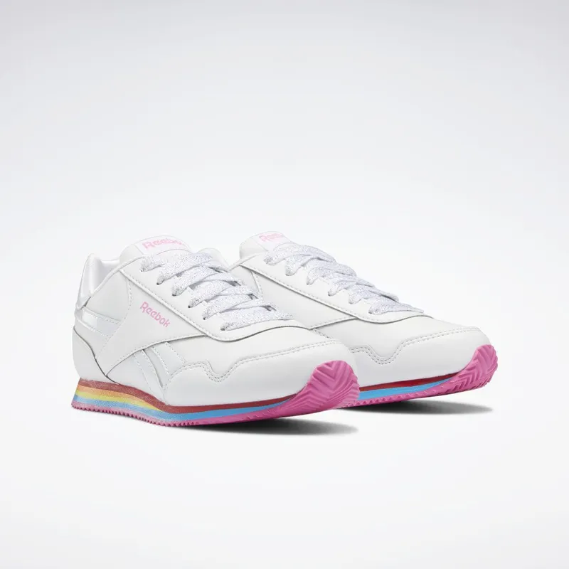 Reebok Royal CL Jog 3 Schoenen Cloud White / Cloud White / True Pink