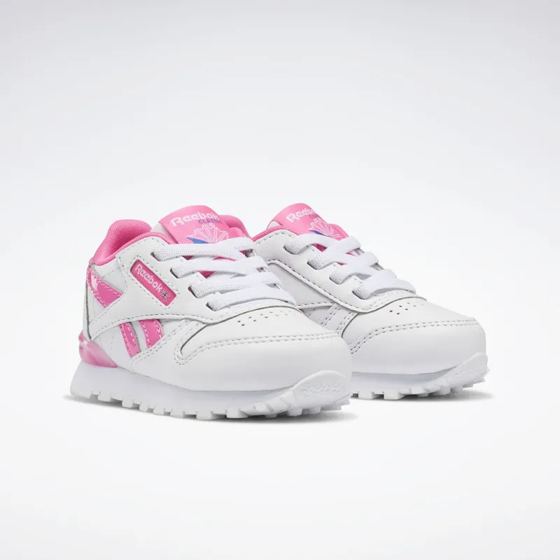 Reebok Classic Leather Step 'n' Flash Schoenen Cloud White / Cloud White / Atomic Pink