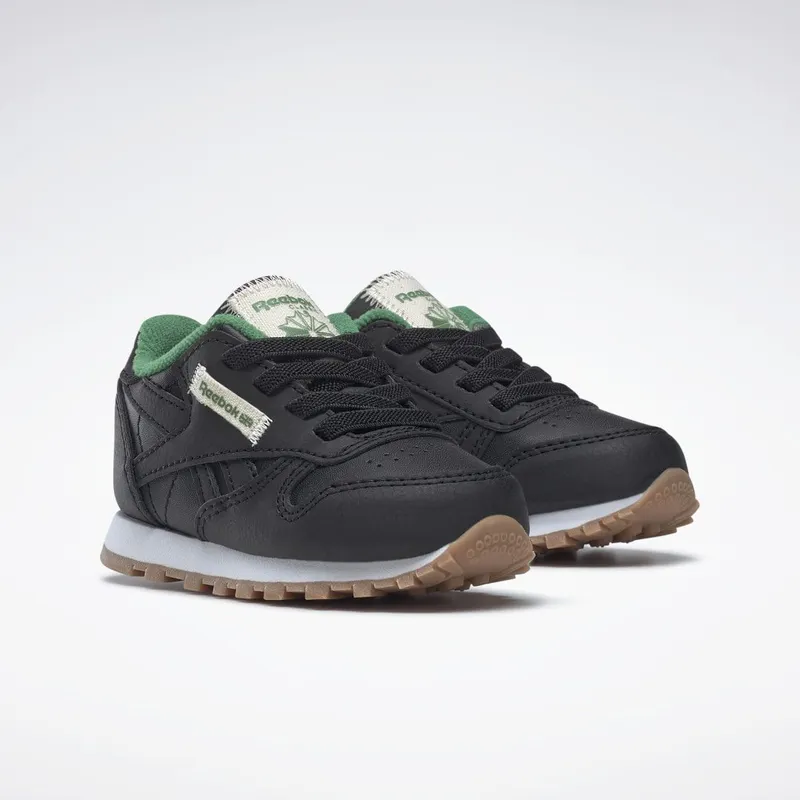 Reebok Classic Leather Schoenen Core Black / Glen Green / Cloud White