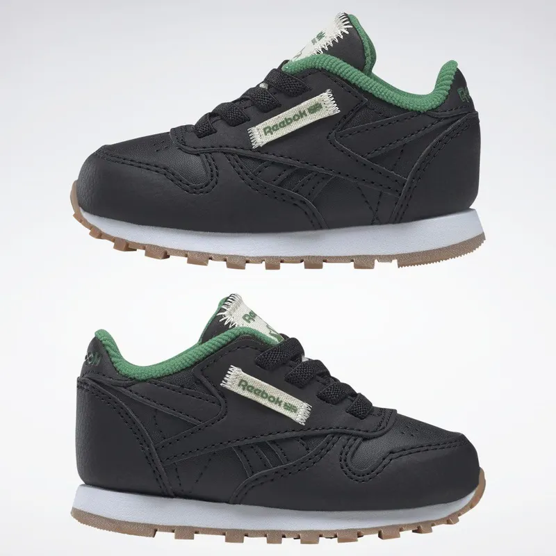 Reebok Classic Leather Schoenen Core Black / Glen Green / Cloud White