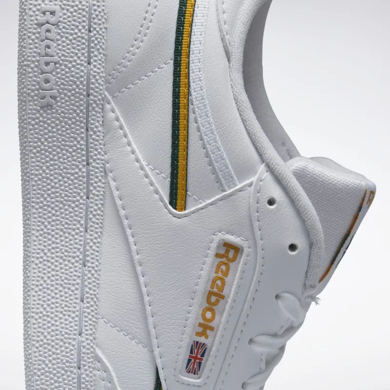 Reebok Club C 85 Vegan Schoenen Cloud White / Collegiate Gold / Dark Green