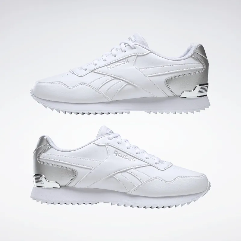 Reebok Royal Glide Ripple Clip Schoenen White / Silver Metallic / White