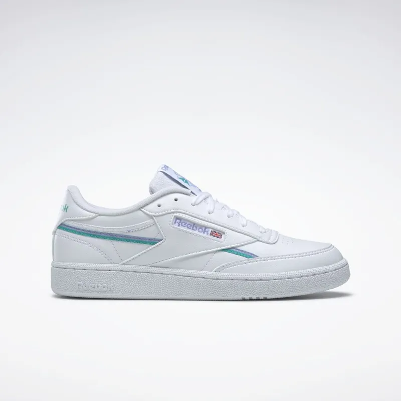 Reebok Club C 85 Vegan Schoenen Cloud White / Lilac Glow / Classic Teal