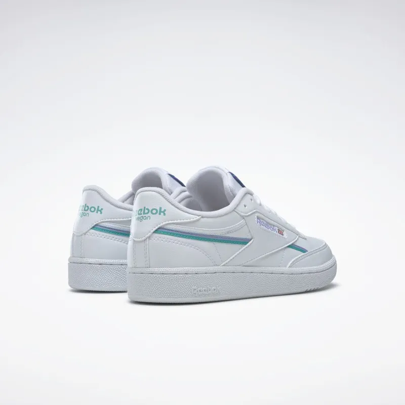 Reebok Club C 85 Vegan Schoenen Cloud White / Lilac Glow / Classic Teal