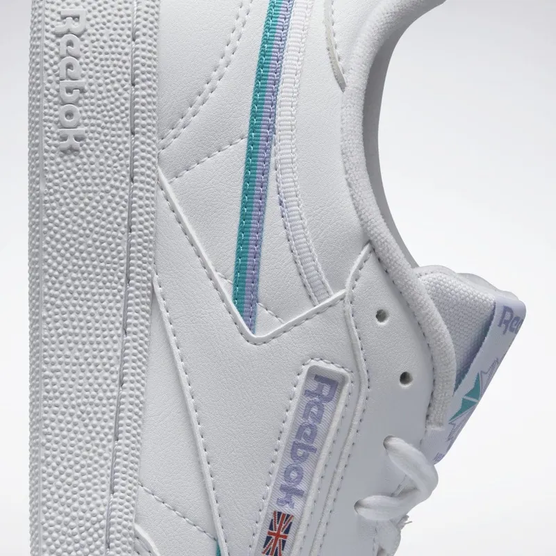 Reebok Club C 85 Vegan Schoenen Cloud White / Lilac Glow / Classic Teal