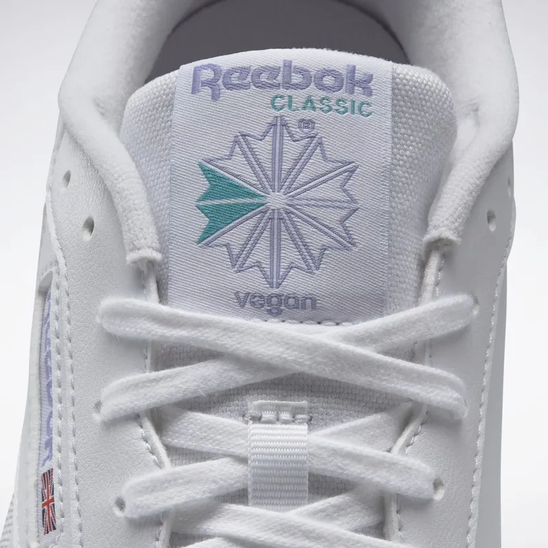 Reebok Club C 85 Vegan Schoenen Cloud White / Lilac Glow / Classic Teal