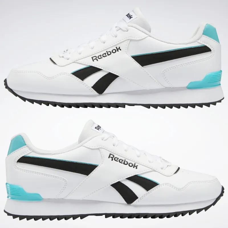 Reebok Royal Glide Ripple Clip Cloud White / Core Black / Classic Teal