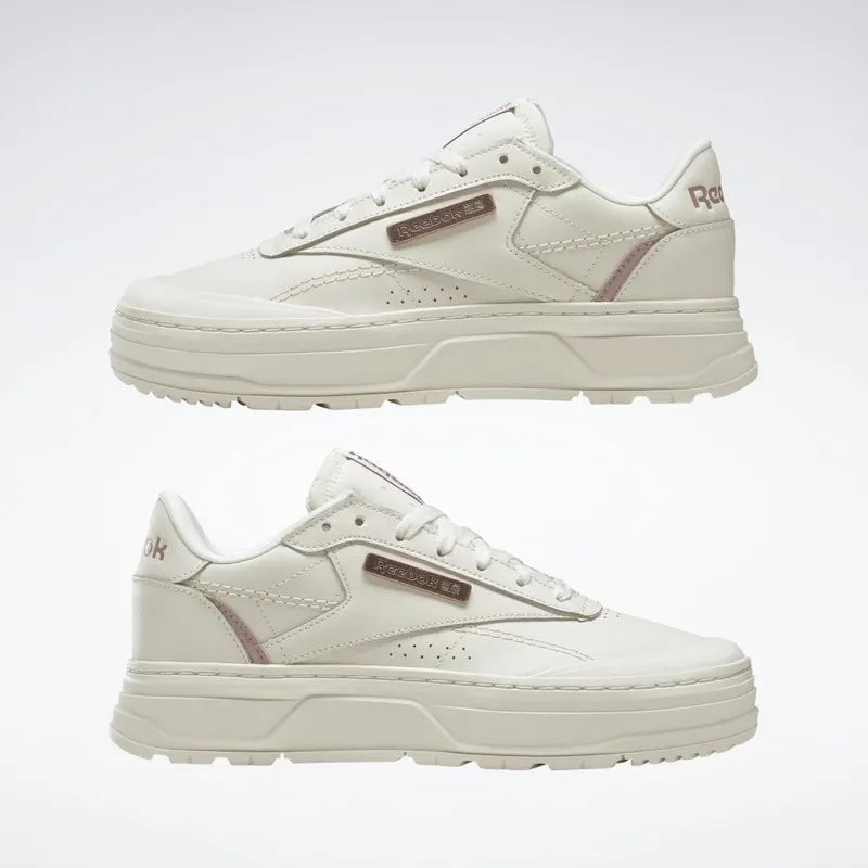 Reebok Club C Double Geo Schoenen Chalk / Infused Lilac / Rose Gold