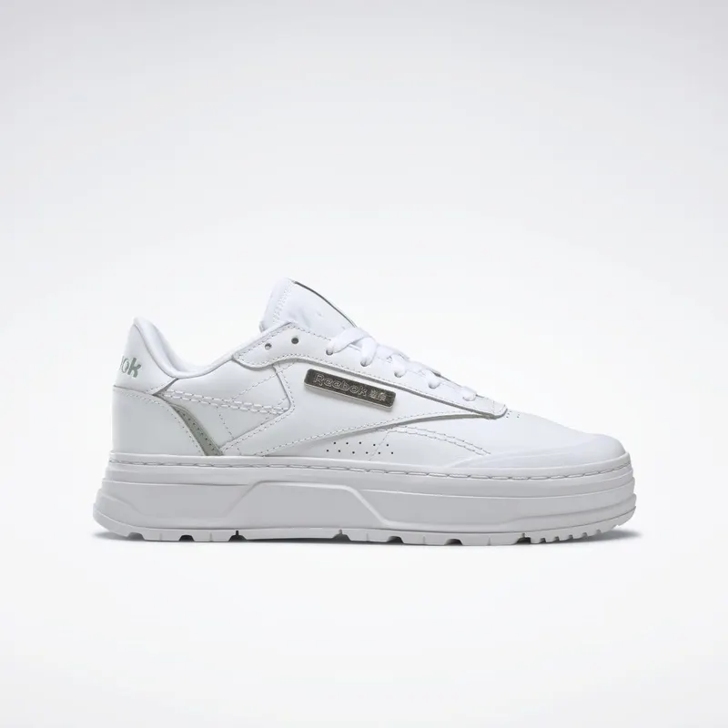 Reebok Club C Double Geo Schoenen Cloud White / Seaside Grey / Silver Metallic