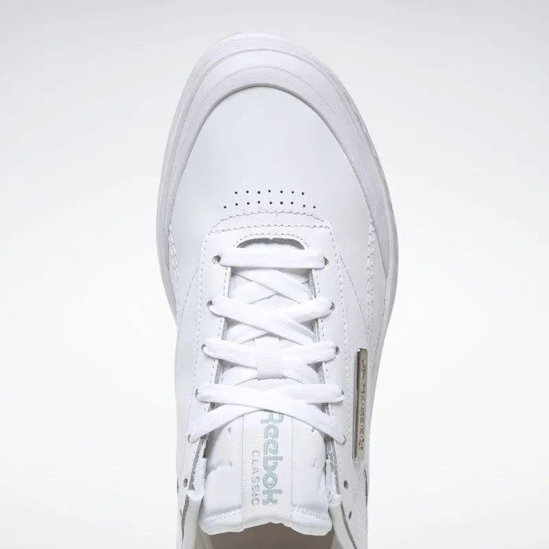 Reebok Club C Double Geo Schoenen Cloud White / Seaside Grey / Silver Metallic