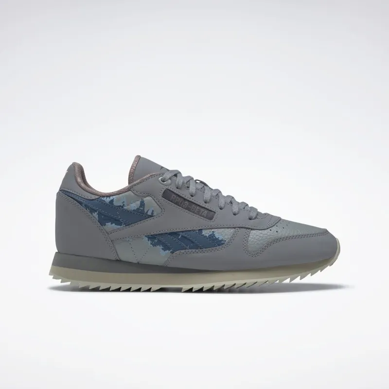 Reebok Jurassic World Classic Leather Ripple Schoenen Pure Grey 5 / Flat Grey / Brave Blue