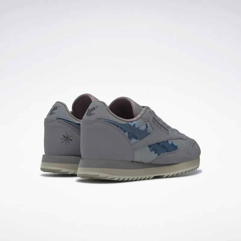 Reebok Jurassic World Classic Leather Ripple Schoenen Pure Grey 5 / Flat Grey / Brave Blue
