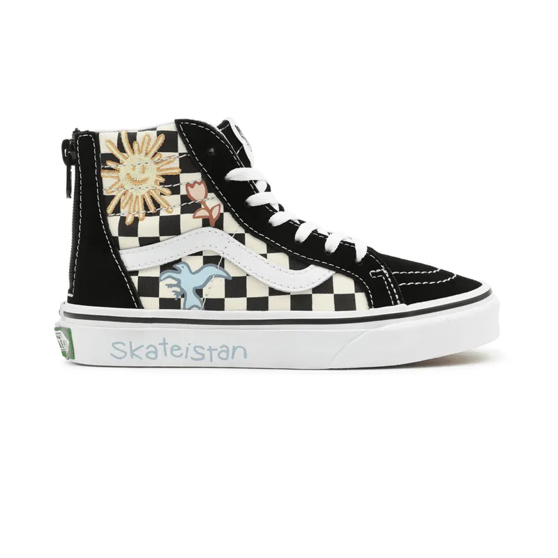 VANS Vans X Skateistan Sk8-hi Zip Kinderschoenen Zwart (VN000W9W89C)