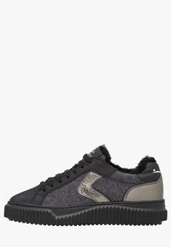 Voile Blanche Lipari Fur Black-charcoal Grey (2017113011A01)
