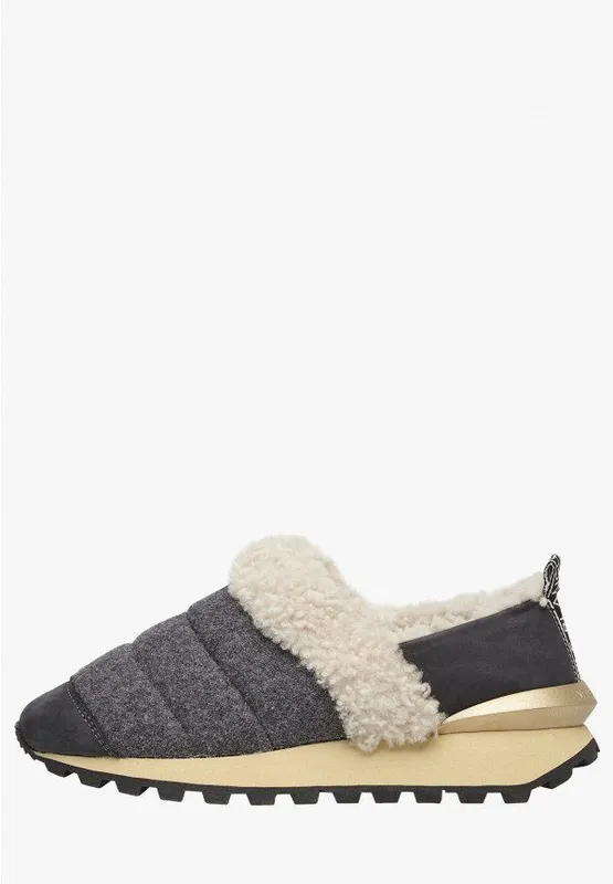 Voile Blanche Qwark Slip Fur Woman Black-charcoal Grey (2017158011A01)