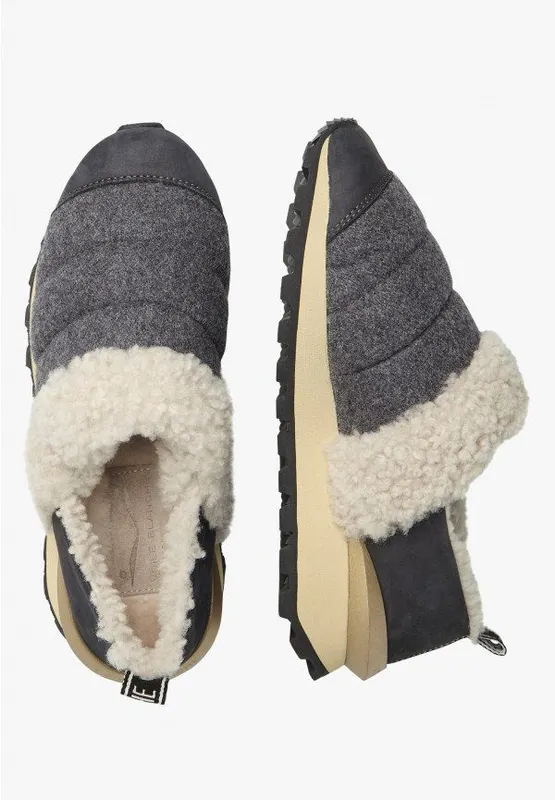 Voile Blanche Qwark Slip Fur Woman Black-charcoal Grey (2017158011A01)