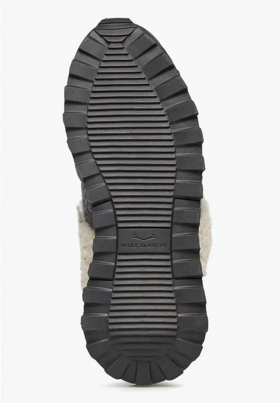Voile Blanche Qwark Slip Fur Woman Black-charcoal Grey (2017158011A01)