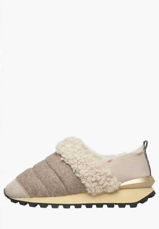 Voile Blanche Qwark Slip Fur Woman Cream-beige (2017158011B91)