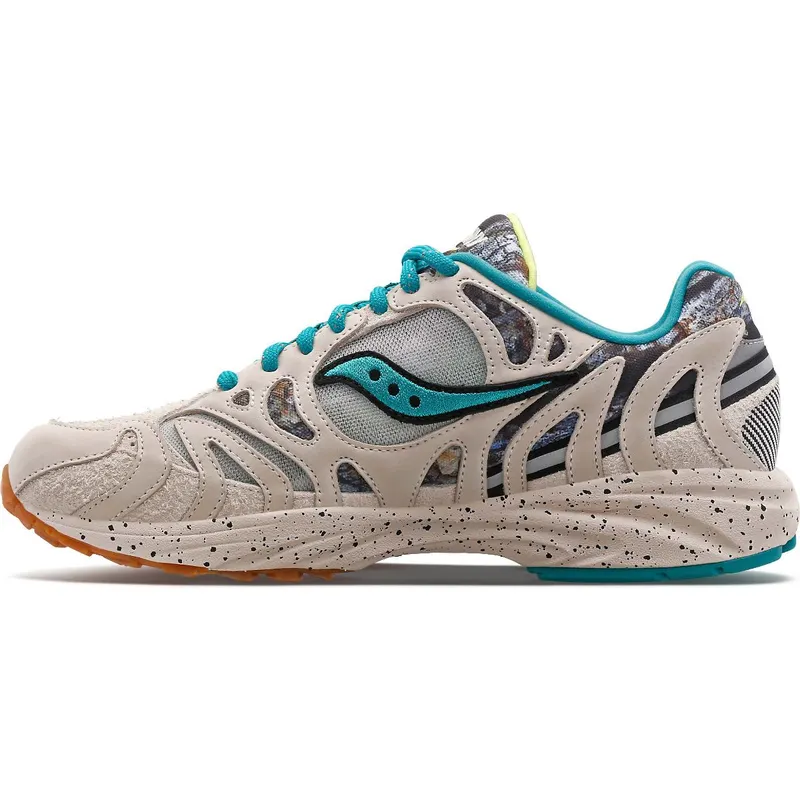 Saucony Grid Azura 2000 Camo Reflective Creme / Blue / Black (S70641-1)