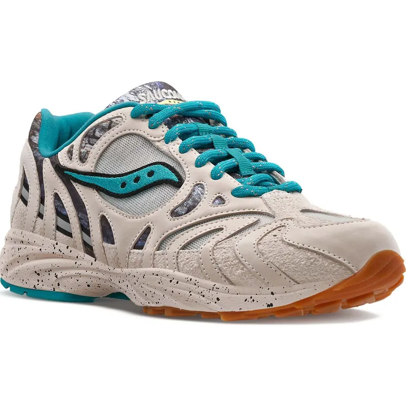 Saucony Grid Azura 2000 Camo Reflective Creme / Blue / Black (S70641-1)