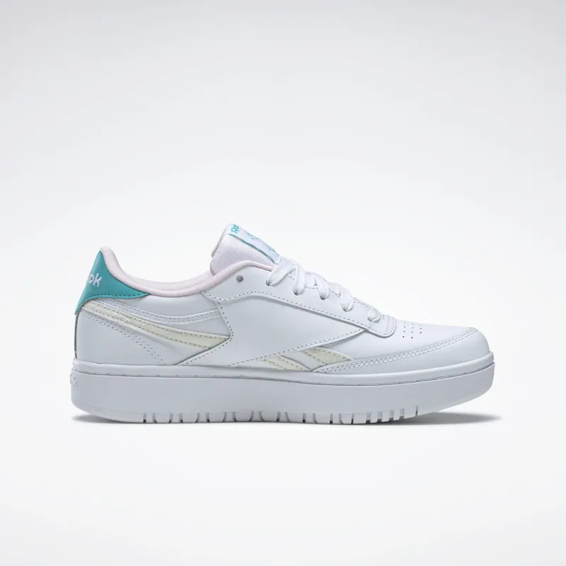 Reebok Club C Double Cloud White / Classic Teal / Porcelain Pink (GW9188)