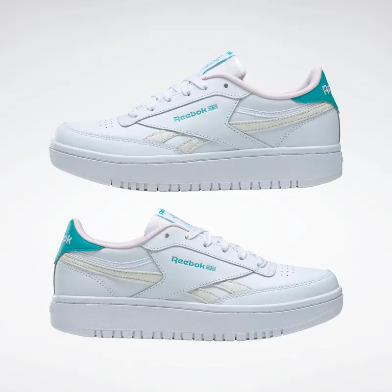 Reebok Club C Double Cloud White / Classic Teal / Porcelain Pink (GW9188)