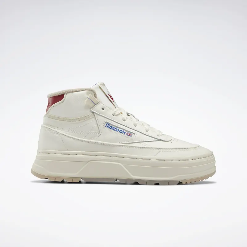 Reebok Club C Geo Mid Chalk / Flash Red / Vector Blue (GZ4935)