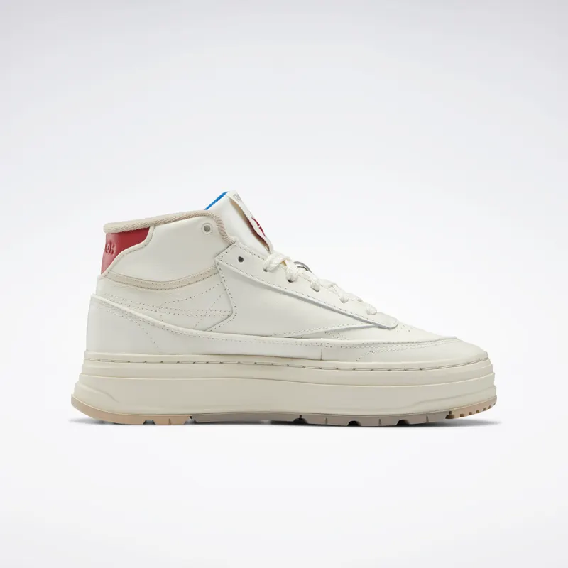 Reebok Club C Geo Mid Chalk / Flash Red / Vector Blue (GZ4935)