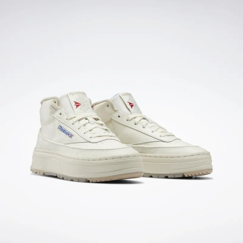 Reebok Club C Geo Mid Chalk / Flash Red / Vector Blue (GZ4935)
