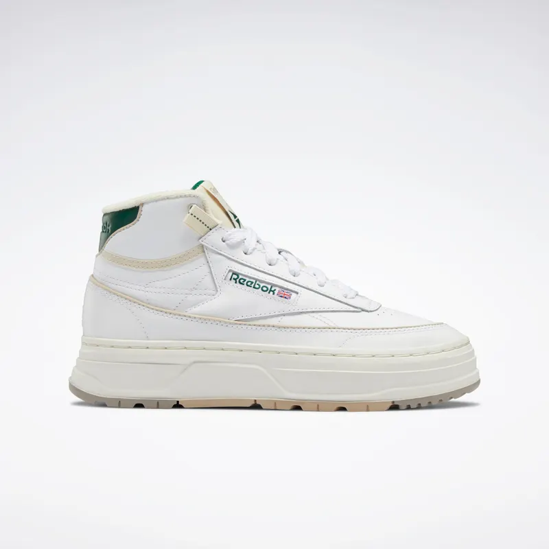 Reebok Club C Geo Mid Cloud White / Chalk / Dark Green (GZ4936)