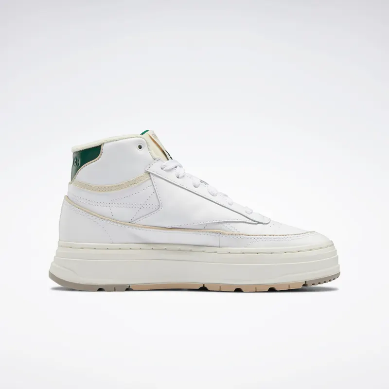 Reebok Club C Geo Mid Cloud White / Chalk / Dark Green (GZ4936)