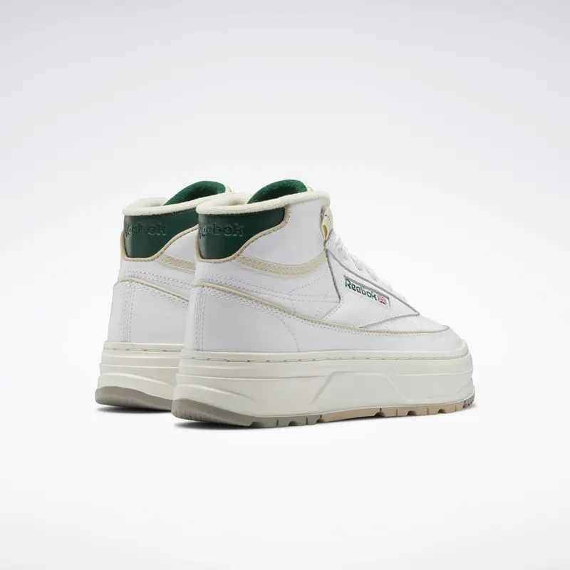Reebok Club C Geo Mid Cloud White / Chalk / Dark Green (GZ4936)