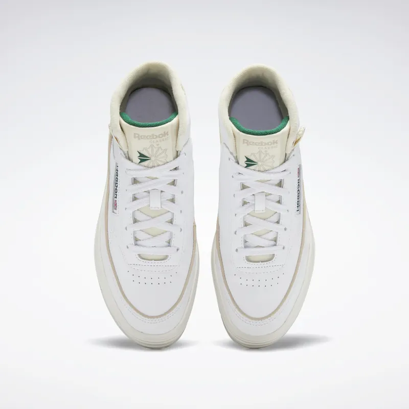 Reebok Club C Geo Mid Cloud White / Chalk / Dark Green (GZ4936)
